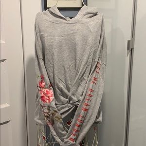 Live Love Dream Aero twist front light hoodie M